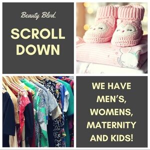 Women’s, men’s, maternity, baby, kids